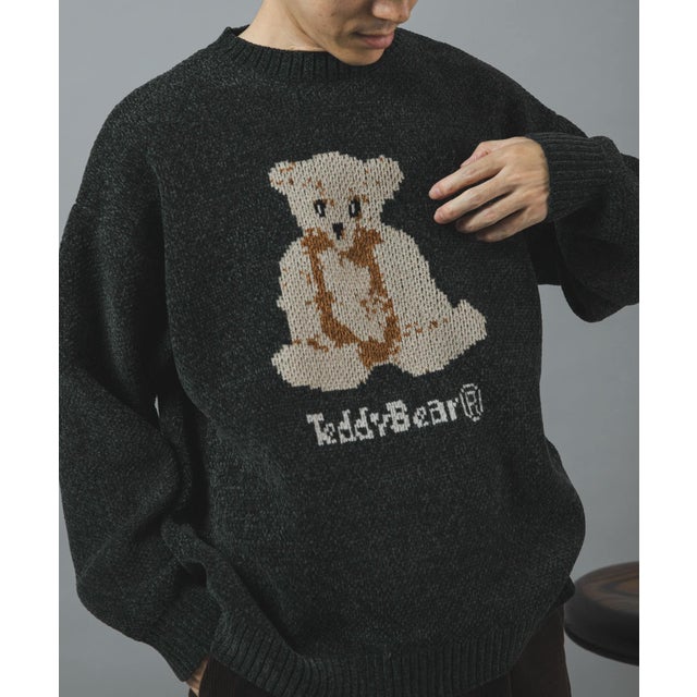 TEDDY BEAR モール クルーネックニット （グリーン）