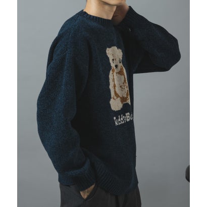 アイテムズ アーバンリサーチ ITEMS URBAN RESEARCH TEDDY BEAR モール クルーネックニット （グレー）｜詳細画像