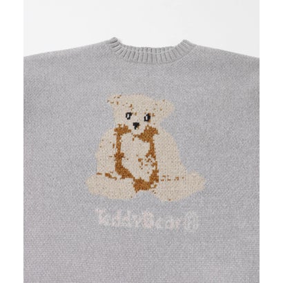 アイテムズ アーバンリサーチ ITEMS URBAN RESEARCH TEDDY BEAR モール クルーネックニット （グレー）｜詳細画像