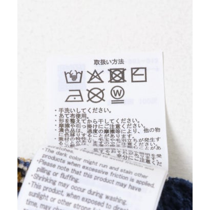 アイテムズ アーバンリサーチ ITEMS URBAN RESEARCH TEDDY BEAR モール クルーネックニット （ネイビー）｜詳細画像