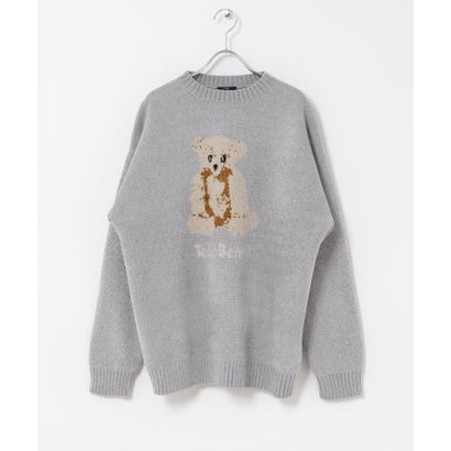 アイテムズ アーバンリサーチ ITEMS URBAN RESEARCH TEDDY BEAR モール クルーネックニット （ネイビー）｜詳細画像