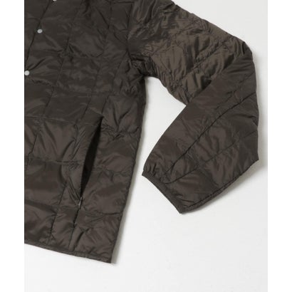 アイテムズ アーバンリサーチ ITEMS URBAN RESEARCH TAION Crew Neck Button Down Jacket （ブラック）｜詳細画像