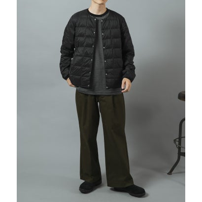 TAION Crew Neck Button Down Jacket （ダークブラウン）｜詳細画像