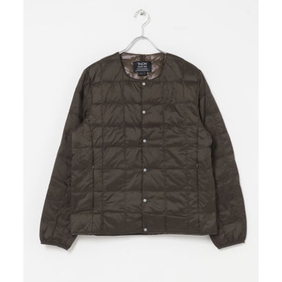 アイテムズ アーバンリサーチ ITEMS URBAN RESEARCH TAION Crew Neck Button Down Jacket （ダークブラウン）｜詳細画像