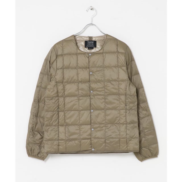 TAION Crew Neck Button Down Jacket （カーキ）