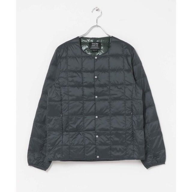 TAION Crew Neck Button Down Jacket （チャコールグレー）