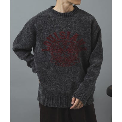 アイテムズ アーバンリサーチ ITEMS URBAN RESEARCH カレッジロゴモール 真冬の正解ニット （ネイビー）｜詳細画像