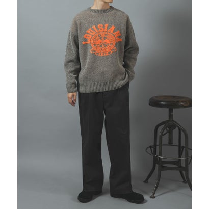 アイテムズ アーバンリサーチ ITEMS URBAN RESEARCH カレッジロゴモール 真冬の正解ニット （ベージュ）｜詳細画像