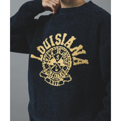アイテムズ アーバンリサーチ ITEMS URBAN RESEARCH カレッジロゴモール 真冬の正解ニット （ベージュ）｜詳細画像