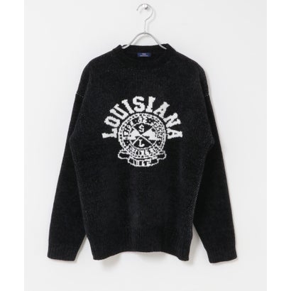 アイテムズ アーバンリサーチ ITEMS URBAN RESEARCH カレッジロゴモール 真冬の正解ニット （ベージュ）｜詳細画像