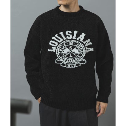 アイテムズ アーバンリサーチ ITEMS URBAN RESEARCH カレッジロゴモール 真冬の正解ニット （グリーン）｜詳細画像