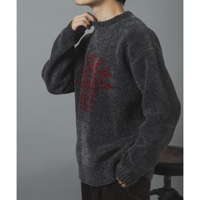 アイテムズ アーバンリサーチ ITEMS URBAN RESEARCH カレッジロゴモール 真冬の正解ニット （グリーン）｜詳細画像