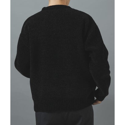 アイテムズ アーバンリサーチ ITEMS URBAN RESEARCH カレッジロゴモール 真冬の正解ニット （ブラック）｜詳細画像