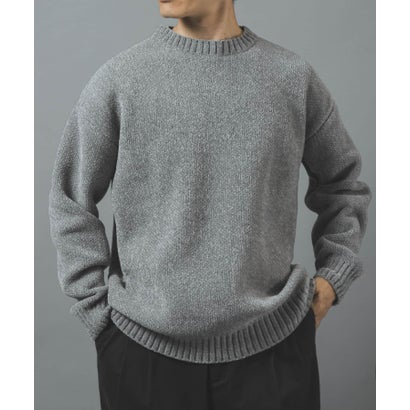 アイテムズ アーバンリサーチ ITEMS URBAN RESEARCH モールクルーネック 真冬の正解ニット （ブラック）｜詳細画像