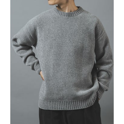 アイテムズ アーバンリサーチ ITEMS URBAN RESEARCH モールクルーネック 真冬の正解ニット （ブラック）｜詳細画像