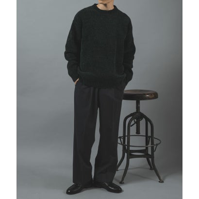 アイテムズ アーバンリサーチ ITEMS URBAN RESEARCH モールクルーネック 真冬の正解ニット （ブラック）｜詳細画像
