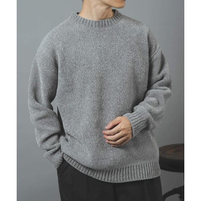 アイテムズ アーバンリサーチ ITEMS URBAN RESEARCH モールクルーネック 真冬の正解ニット （グレー）｜詳細画像