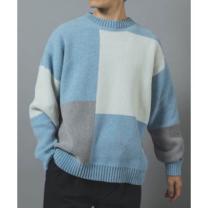 アイテムズ アーバンリサーチ ITEMS URBAN RESEARCH ブロッキングモール 真冬の正解ニット （ベージュ系その他）｜詳細画像