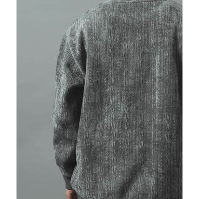 アイテムズ アーバンリサーチ ITEMS URBAN RESEARCH 発熱機能ケーブル柄カットモールトップス （グレー）｜詳細画像
