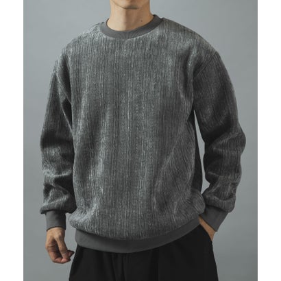 アイテムズ アーバンリサーチ ITEMS URBAN RESEARCH 発熱機能ケーブル柄カットモールトップス （ブラウン）｜詳細画像