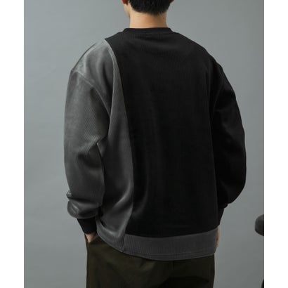 アイテムズ アーバンリサーチ ITEMS URBAN RESEARCH 発熱機能カットコール バイカラートップス （グリーン系その他）｜詳細画像