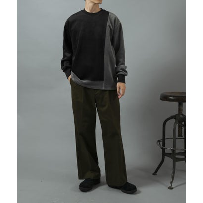 アイテムズ アーバンリサーチ ITEMS URBAN RESEARCH 発熱機能カットコール バイカラートップス （グリーン系その他）｜詳細画像