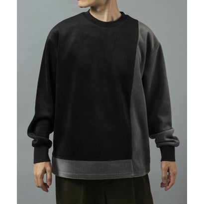 アイテムズ アーバンリサーチ ITEMS URBAN RESEARCH 発熱機能カットコール バイカラートップス （ブルー系その他）｜詳細画像