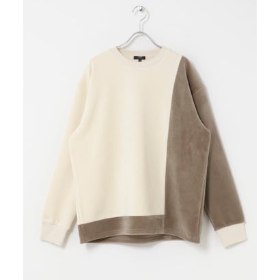 アイテムズ アーバンリサーチ ITEMS URBAN RESEARCH 発熱機能カットコール バイカラートップス （ホワイト系その他）｜詳細画像