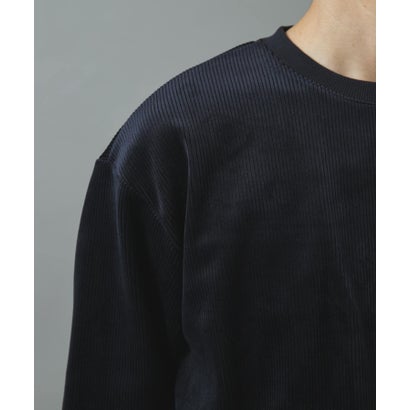 アイテムズ アーバンリサーチ ITEMS URBAN RESEARCH 発熱機能カットコール クルーネックTOPS （ブラック）｜詳細画像