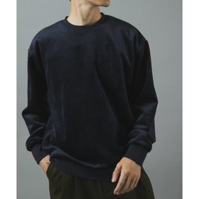 アイテムズ アーバンリサーチ ITEMS URBAN RESEARCH 発熱機能カットコール クルーネックTOPS （ブラック）｜詳細画像