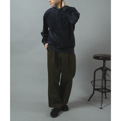 アイテムズ アーバンリサーチ ITEMS URBAN RESEARCH 発熱機能カットコール クルーネックTOPS （ブラック）｜詳細画像
