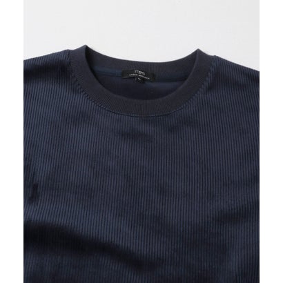 アイテムズ アーバンリサーチ ITEMS URBAN RESEARCH 発熱機能カットコール クルーネックTOPS （ブラック）｜詳細画像