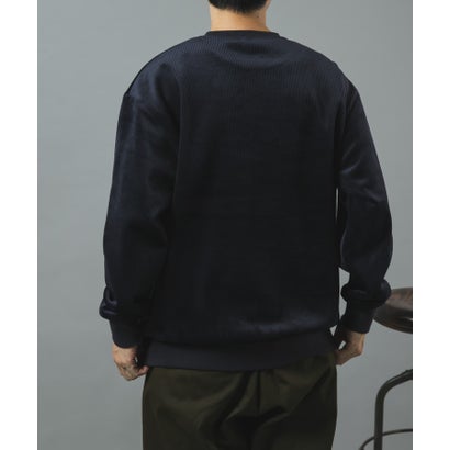 アイテムズ アーバンリサーチ ITEMS URBAN RESEARCH 発熱機能カットコール クルーネックTOPS （ネイビー）｜詳細画像