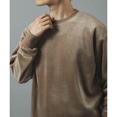 アイテムズ アーバンリサーチ ITEMS URBAN RESEARCH 発熱機能カットコール クルーネックTOPS （ネイビー）｜詳細画像