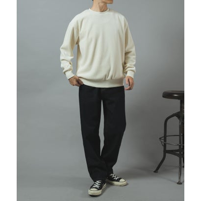 アイテムズ アーバンリサーチ ITEMS URBAN RESEARCH 発熱機能カットコール クルーネックTOPS （ネイビー）｜詳細画像