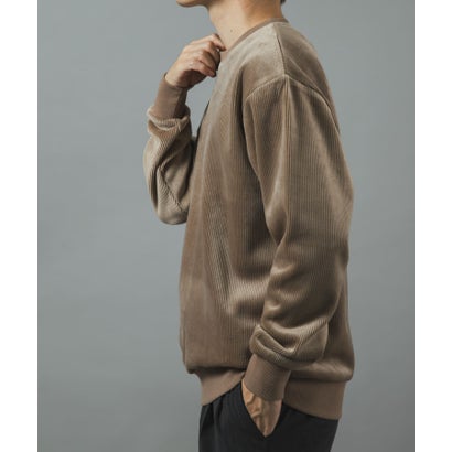 アイテムズ アーバンリサーチ ITEMS URBAN RESEARCH 発熱機能カットコール クルーネックTOPS （モカ）｜詳細画像