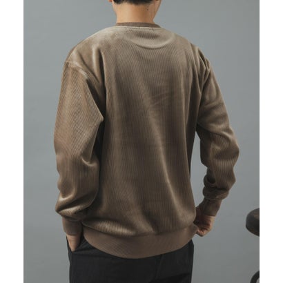 アイテムズ アーバンリサーチ ITEMS URBAN RESEARCH 発熱機能カットコール クルーネックTOPS （モカ）｜詳細画像