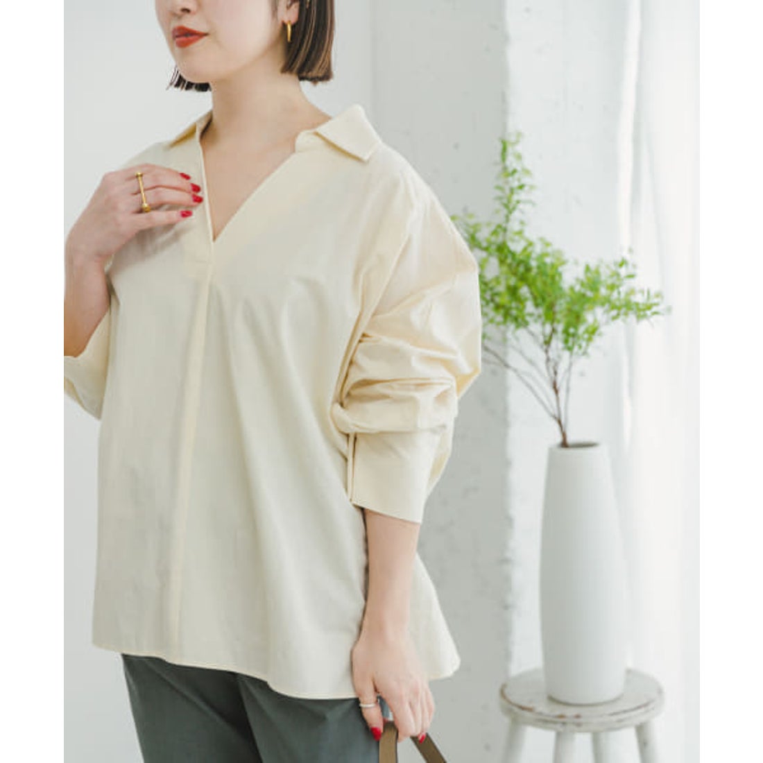 アイテムズ アーバンリサーチ ITEMS URBAN RESEARCH バックギャザー 