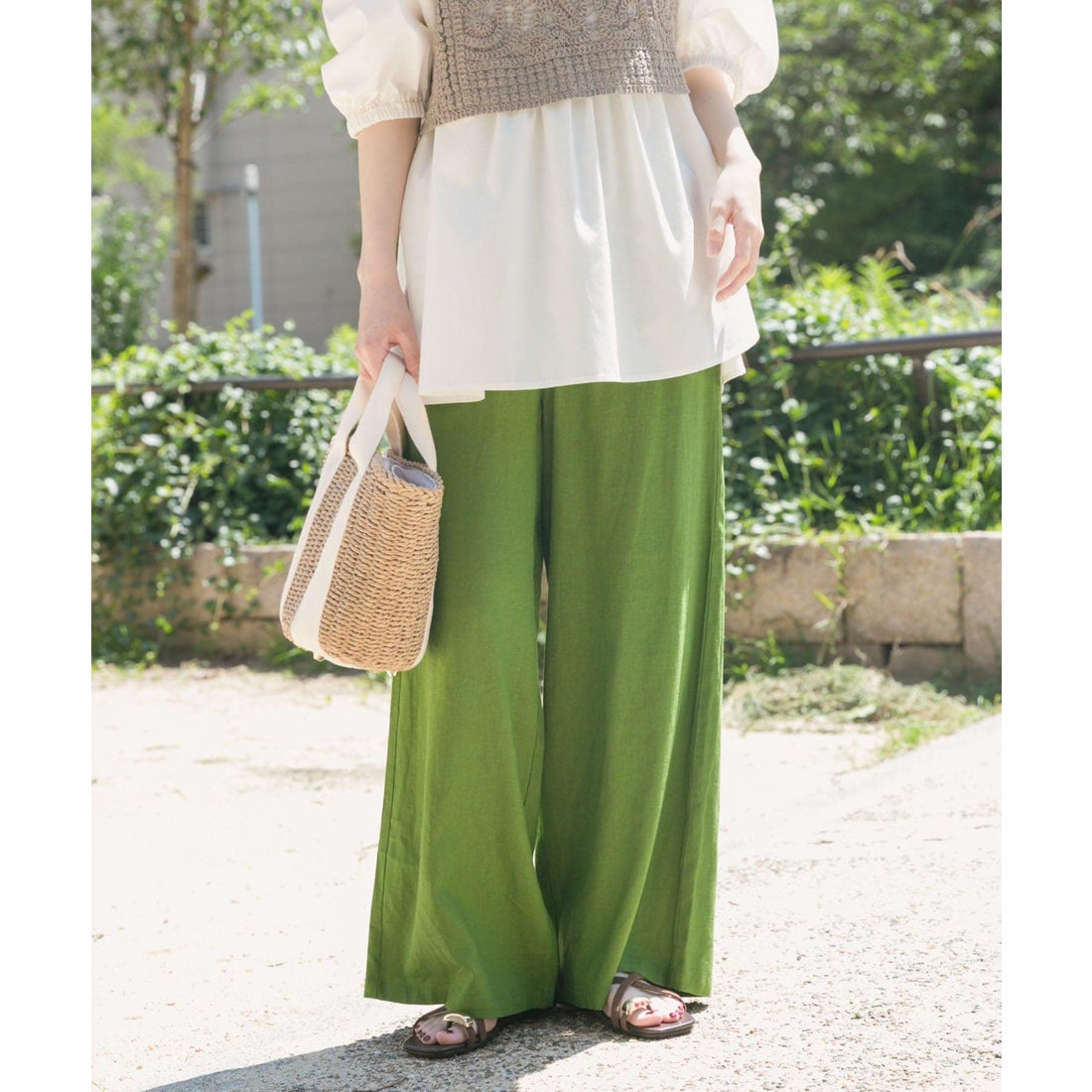 アイテムズ アーバンリサーチ ITEMS URBAN RESEARCH リネンレーヨン 