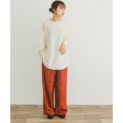 アイテムズ アーバンリサーチ ITEMS URBAN RESEARCH カットジョーゼットロングTシャツ （CHA）｜詳細画像