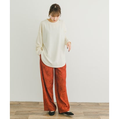 アイテムズ アーバンリサーチ ITEMS URBAN RESEARCH カットジョーゼットロングTシャツ （CHA）｜詳細画像