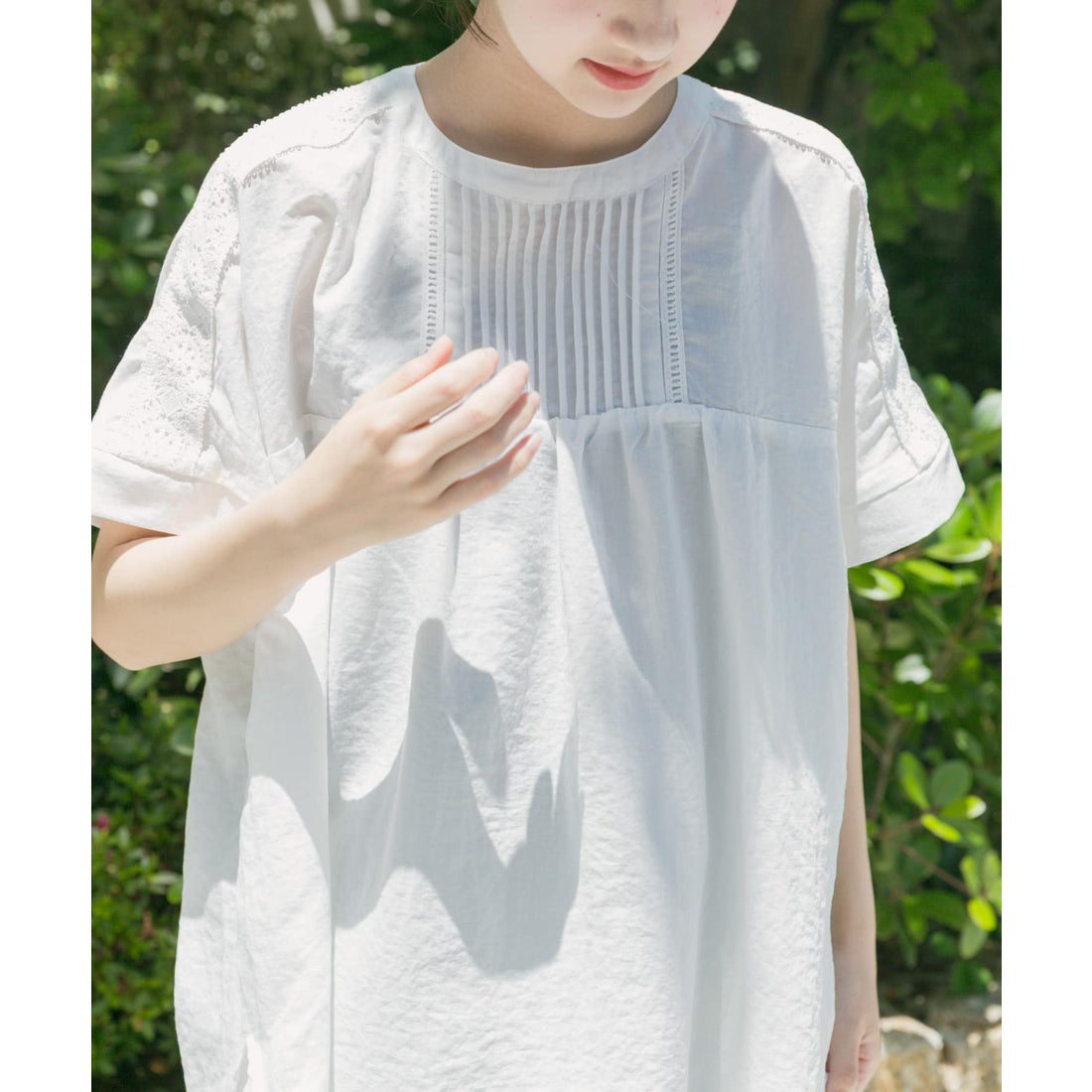 アイテムズ アーバンリサーチ ITEMS URBAN RESEARCH ピンタックレース 
