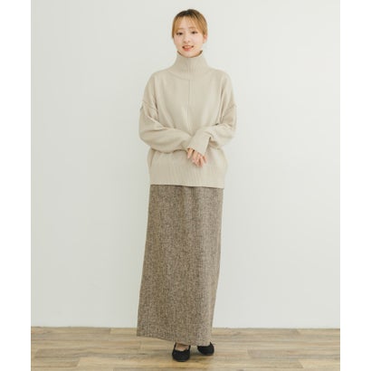 アイテムズ アーバンリサーチ ITEMS URBAN RESEARCH ハイネックワイドニット （イエロー系その他）｜詳細画像