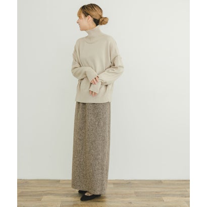 アイテムズ アーバンリサーチ ITEMS URBAN RESEARCH ハイネックワイドニット （イエロー系その他）｜詳細画像
