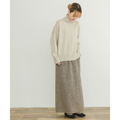 アイテムズ アーバンリサーチ ITEMS URBAN RESEARCH ハイネックワイドニット （イエロー系その他）｜詳細画像