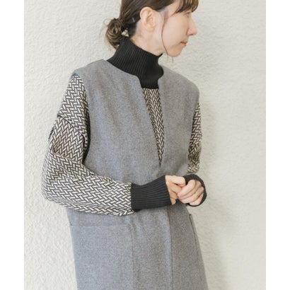 アイテムズ アーバンリサーチ ITEMS URBAN RESEARCH ハイネックワイドニット （イエロー系その他）｜詳細画像