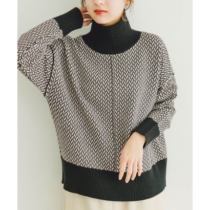 アイテムズ アーバンリサーチ ITEMS URBAN RESEARCH ハイネックワイドニット （イエロー系その他）｜詳細画像