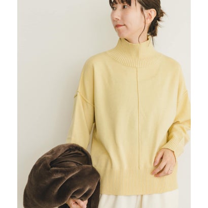 アイテムズ アーバンリサーチ ITEMS URBAN RESEARCH ハイネックワイドニット （イエロー系その他）｜詳細画像
