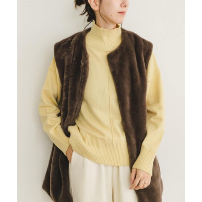 アイテムズ アーバンリサーチ ITEMS URBAN RESEARCH ハイネックワイドニット （イエロー系その他）｜詳細画像