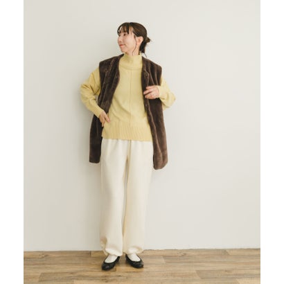 アイテムズ アーバンリサーチ ITEMS URBAN RESEARCH ハイネックワイドニット （イエロー系その他）｜詳細画像